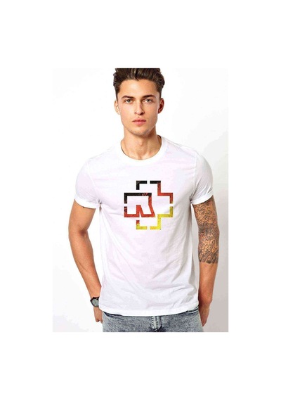 Rammistein Baskılı Beyaz Erkek Tshirt (530985366)