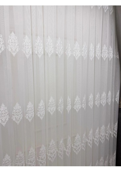 Nivemeshome Hare 1/3 Pileli Tül Perde Apm BEYAZ