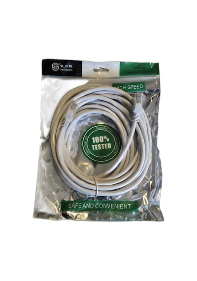Cat6 Ethernet Kablosu 5 Metre Utp Rj45 Patch İnternet Bilgisayar Modem Bağlantı Kablosu Beyaz