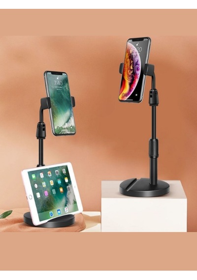 Mucit Home Masa Üstü Tablet Ve Telefon Tutucu Plastik Aparat Siyah Ve Beyaz Telefon Standı Gümüş
