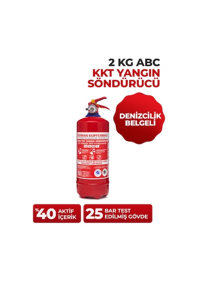 2 Kg Abc Yangın Söndürücü Tse Muayene Uyumlu Ce Tekne Araç