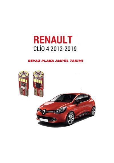 Renault Clio 4 Plaka Ampül Set Beyaz Arıza Işığı Yakmaz Canbus N11.20