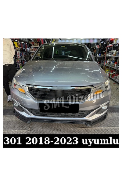 Peugeot 301 Ön Lip Ek Karlık 2018-2021 Plastik 3 Parça Siyah