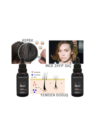 Süper Redenhair Saçların Dökülmesine Karşı Güçlü Bakım Serumu 30 Ml X 2 Adet