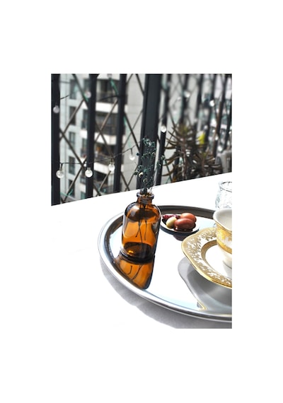 2 Adet Mini Amber Cam Vazo 50 Ml Kahve Yanı Minik Vazo 7 Cm Sunum Vazosu