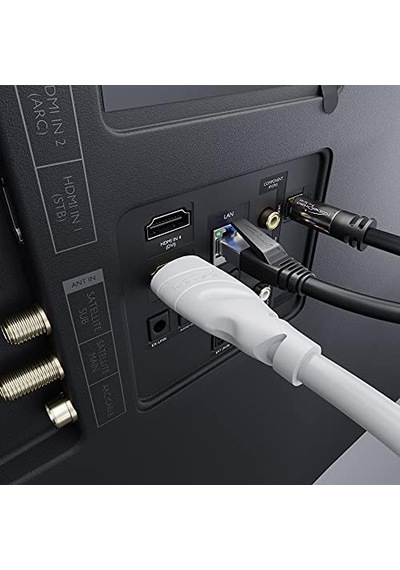 4k Hdmı Kablosu 20m 0,15-22,5m Arasında Mevcut Her Hdmı Bağlantısı İçin 4k 60hz, Yüksek Hızlı Ethernet, Tv, Blu-ray, Ps5, Xbox Series, Switch Beyaz