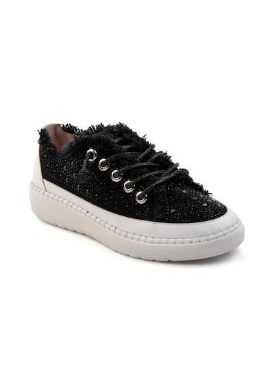 Bambi Siyah Kot Kadın Sneaker K01309000318 Siyah Bambi Siyah Kot Kadın Sneaker K01309000318 Siyah