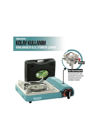 Orcamp Tekli Portatif Pro Seramik Ocak Mavi Ck-508 Mavi