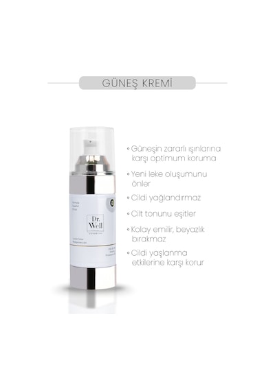 Dr. Well Barcelona Cosmetics SPF 50+ Leke Karşıtı Ton Eşitleyici Güneş Kremi 75 ML
