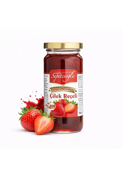 Sepetçioğlu Yöresel Sepetçioğlu Kastamonu Çilek Reçeli 300g Şeker İlavesiz