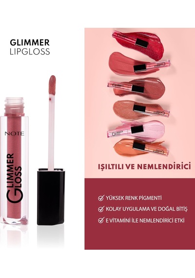 Cosmetics Glimmer Gloss Işıltılı Nemlendirici Dudak Parlatıcısı - 50 Rose Sorbet
