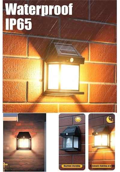 Brokoli Home 2 Adet Suya Dayanıklı Hareket Sensörlü Güneş Enerjili Solar Led Dış Mekan Bahçe Lambası