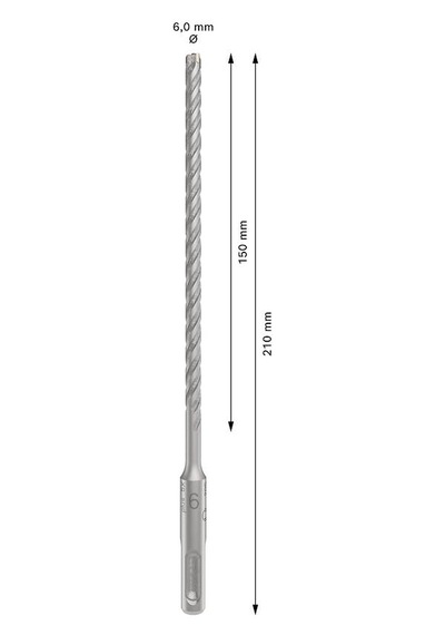 Bosch 1x Pro Sds Plus-5x Kırıcı Delici Delme Ucu Donatılı Beton, Beton, Ø 6,00 Mm, Professional Aksesuar Kırıcı Delici
