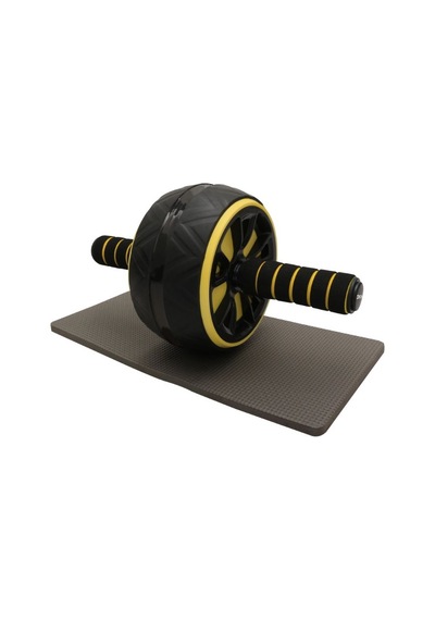 Delta- Ab Wheel Egzersiz Fitness Tekerleği Karın Kası Ab Slider Kondisyon Spor Aleti-Siyah-Sarı