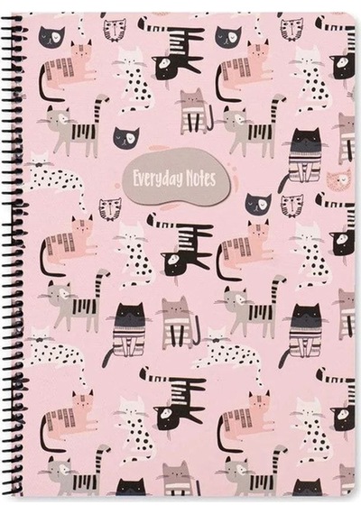 Çizgili 16x22 Cm 80 Yaprak Karton Kapak Telli Defter 60 Gram Beyaz Sayfa Animal Friends Çok Renkli