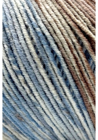Premium Orijeans Ebruli Renkli Amigurumi İpliği Punch Panç Baby Soft Cotton 50 Gr Örgü İpi Deniz