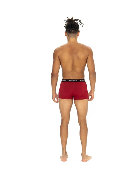 U.S. Polo Assn. U.s Polo Assn. 80528 Erkek Pamuklu 3'lü Boxer-siyah&bordo&baskılı Siyah