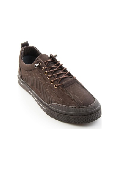 Bambi Kahve Nubuk Hakiki Deri Erkek Sneaker E01438096001