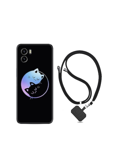 Vivo Y15S Kılıf Boyun Askılı Love Cats 1604