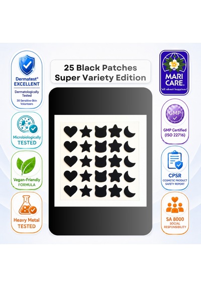 Mari Care Feel Cute Pimple Patches Super Variety Edition Siyah 25 Adet
