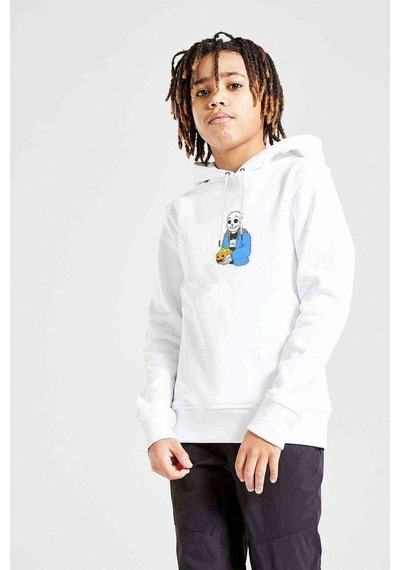 Tshirthane Undertale Lemons Eıon Baskılı Unisex Çocuk Kapüşonlu Beyaz Sweat Beyaz