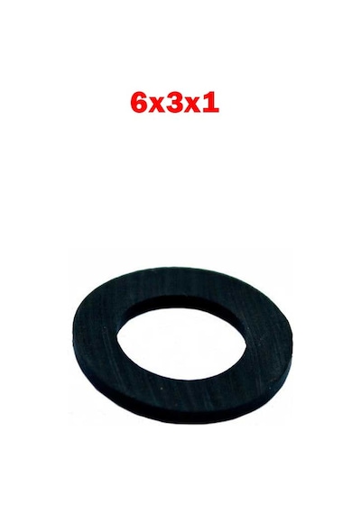 Koodmax 6X3X1 Plastik Rondela Siyah 10 - 50 - 100 Adet 50 Adet