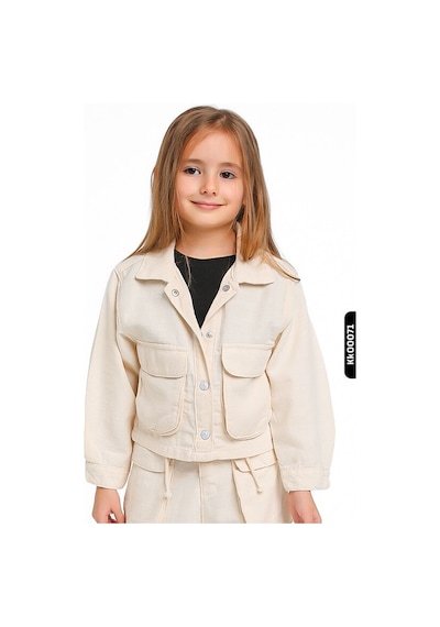 Xo Kids Kız Çocuk Ceket 1-5 Yaş 24238 Ekru