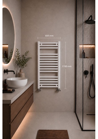 600x1100 Beyaz Havlupan 15 Borulu Banyo Havlupanı