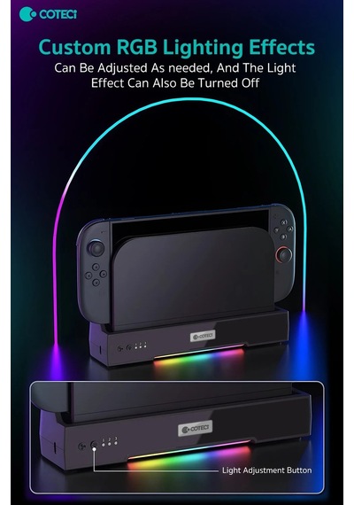 Masa Düzeni Konsol Aleti Oyun Keyfi Coteci Nintendo Switch 2 Cooling Dock Soğutucu Şarj Standı