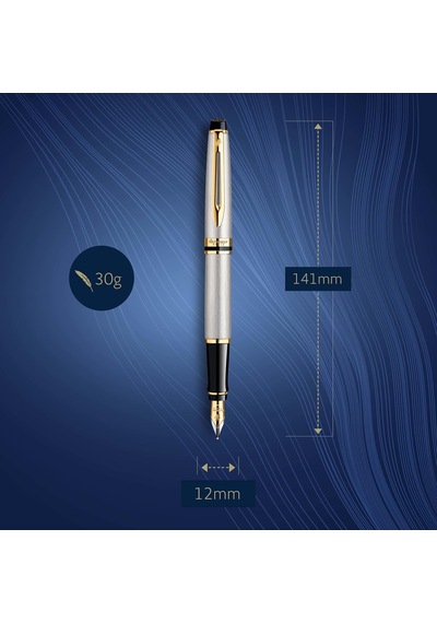 Waterman Expert Paslanmaz Çelik Altın Tasarımlı Dolma Kalem, Orta Diğer