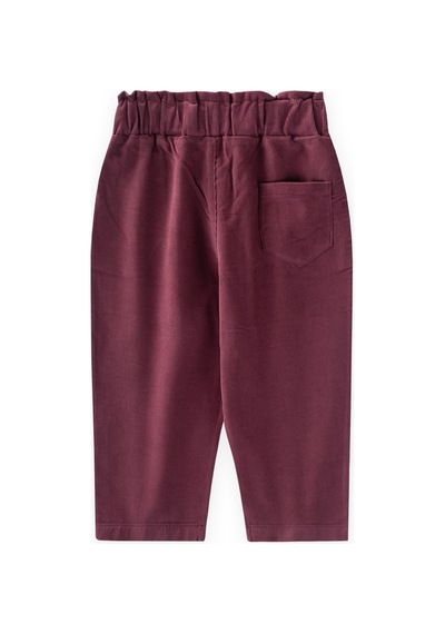Cigit Kadife Boyfriend Pantolon 1-8 Yaş Mürdüm