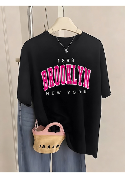 Noıssey Urban Pop Graphic Kadın Tişört Koleksiyonukod 5483 Siyah