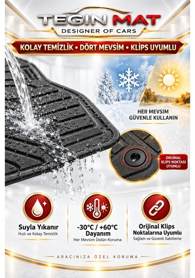 Citroen C3 Aircross 2025+ Elektrikli 3d Havuzlu Paspas + 3d Bagaj Havuzu Seti Sabit Zemin Siyah