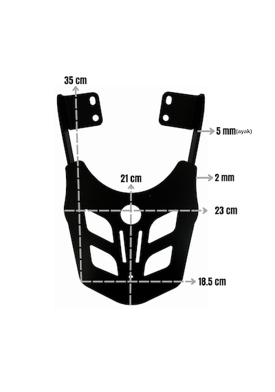 Bajaj Pulsar Ns 150 Arka Çanta Taşıma Demiri Siyah