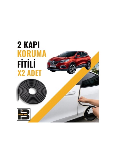 Renault Kadjar Kapı Koruma Fitili-iki Kapı-siyah-bm0902