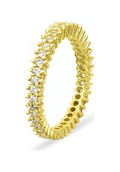 Brezza Lusso Jewelry Tek Sıra Zirkon Taşlı Tamtur Bayan Yüzük