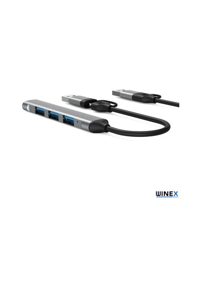 Winex 4in1 UsbA ve Type-C To UsbA 3.01 Çoklayıcı Hub Adaptör