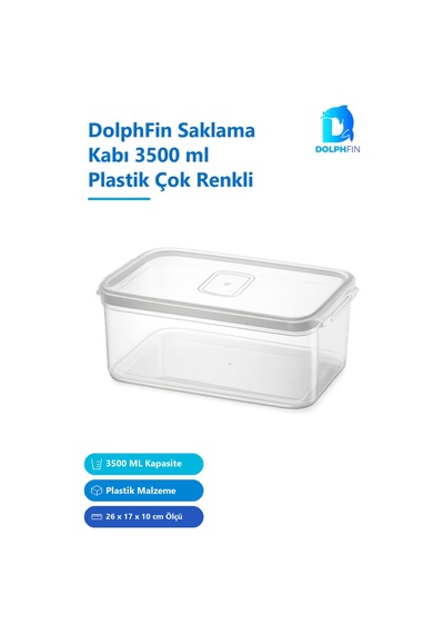 Saklama Kabı 3500 Ml Plastik Çok Renkli