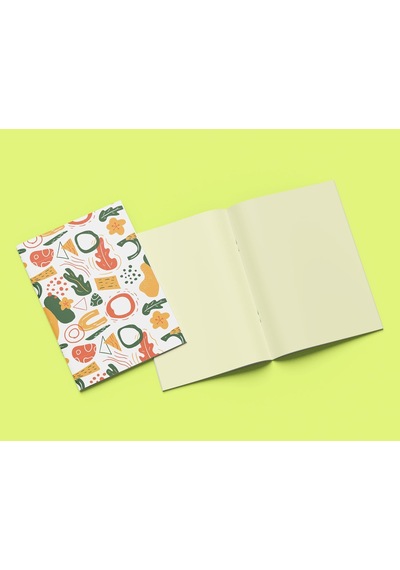 Lexroo Boho - 3'lü Çizgisiz Defter Seti 4, 14x21 Cm, A5 Boyut Çok Renkli