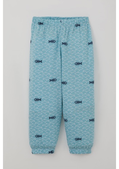 Breeze Erkek Bebek Pijama Takımı Deniz Temalı Köpekbalığı Desenli 9 Ay - 3 Yaş , Turkuaz