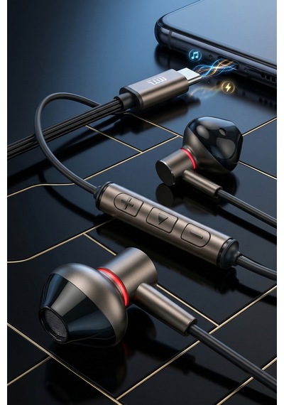 Type-c Mıknatıslı Stereo Kulaklık Şarj Girişli Tak Çalıştır Oyuncu - Yüksek Ses Kalitesi Mt255 00