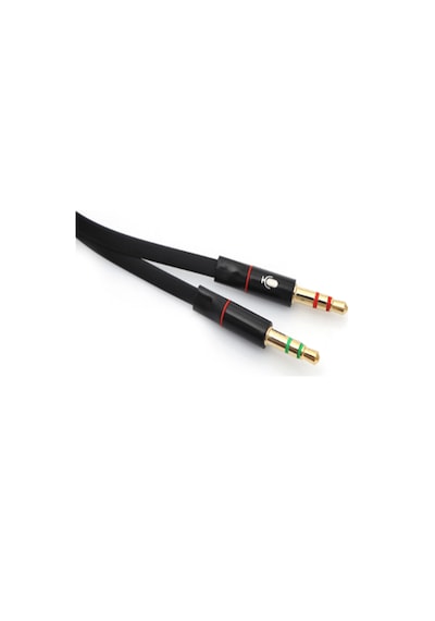 Siyah 3.5mm To Audio + Mic 0.15m Kulaklık Çevirici