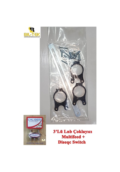 3' Lü Lnb Çoklayıcı Multifeed + 1/4 Diseqc Switch