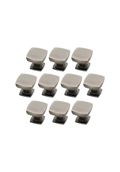 Franklin Pirinç Saten Nikel Webber Mutfak Hardware Dolap Tokmak, Gümüş, P29542k-904-b