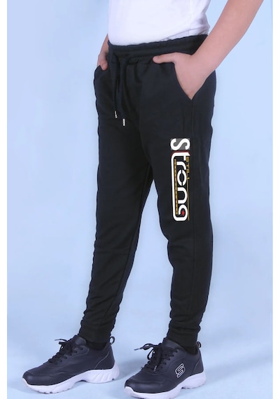 Panios Kids 3'lü New-stron-dynamic Baskılı Erkek Çocuk Çift Cepli Eşofman Altı Çok Renkli