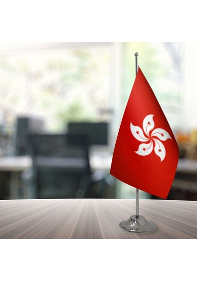 Hong Kong 15X22.5 Masa Bayrağı Direksiz