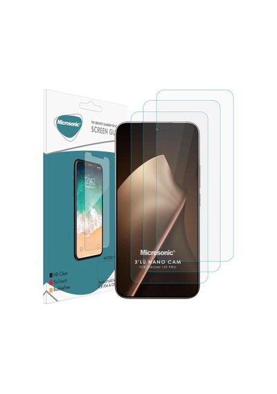 Microsonic Xiaomi 15t Pro Screen Protector Nano Glass Cam Ekran Koruyucu 3 Lü Paket