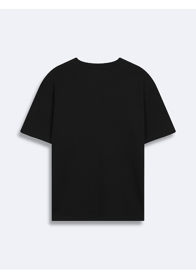 LTB Minimal Baskılı Relaxed Gri T-shırt