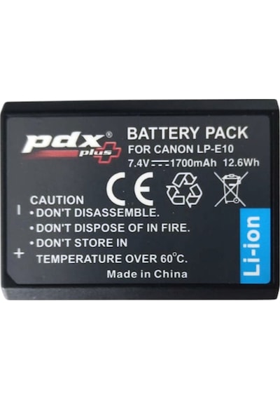 Canon İçin Lpe10 Batarya Pil 1700mah 1100d, 1200d, 1300d, 2000d, 4000d