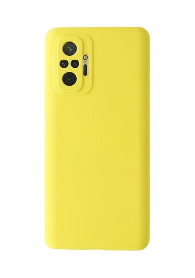 Xiaomi Redmi Note 10 Pro Uyumlu Kılıf Nano İçi Kadife Silikon - Sarı